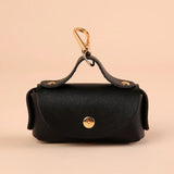 Leather Pet Waste Bag Dispenser with Keychain (Multi-Color, Lightweight)