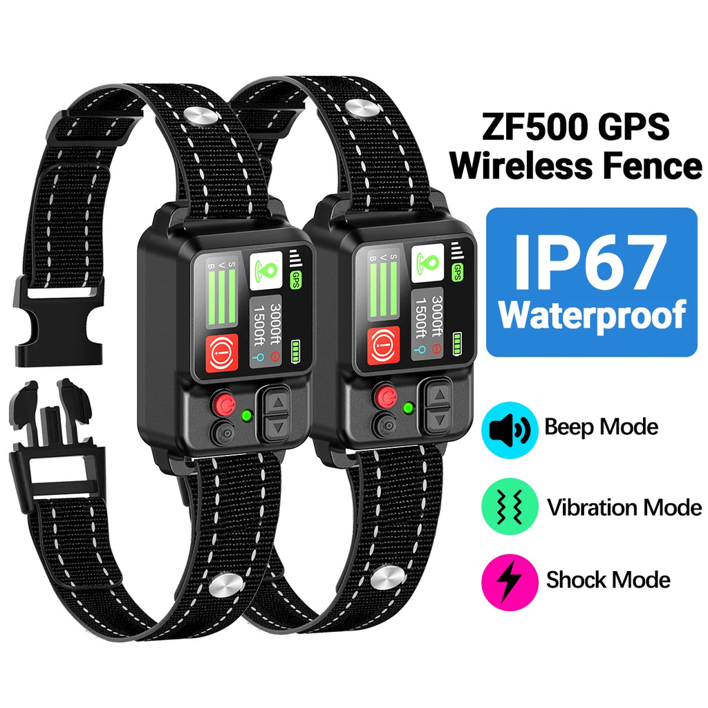 Orcleab IP67 Waterproof GPS Wireless Electric Fence for Dogs - Adjustable Outdoor