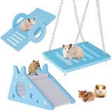 Hamster Play Toy Set — Slide Hut, Seesaw & Swing, Easy Assembly