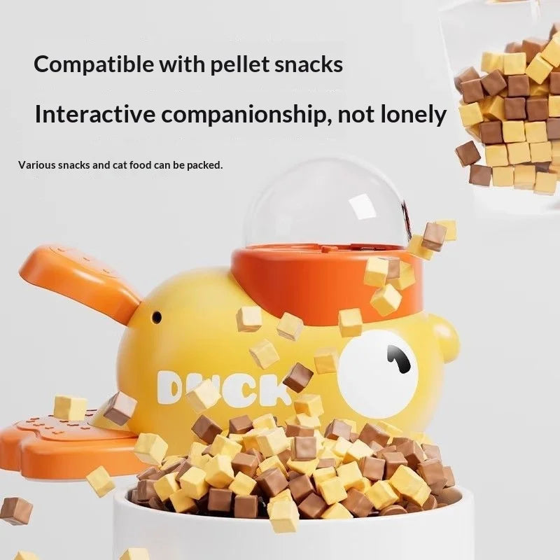 Freeze-Dried Treat Launcher — Duck-Shaped Dispenser for Cats & Dogs