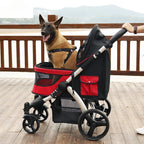 Large Luxury Foldable Pet Stroller Cart for Big Dogs & Multiple Cats — Portable Outdoor Walking Cart