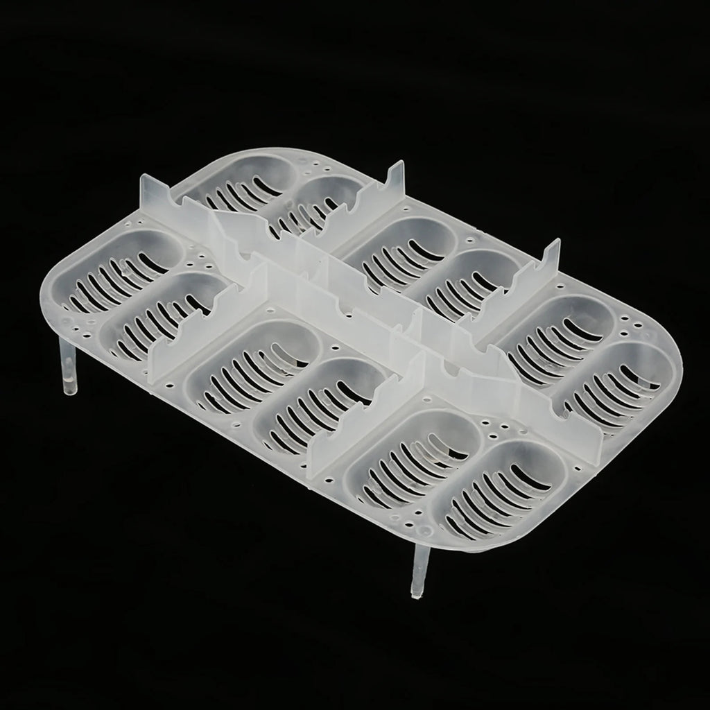 12-Grid Reptile Egg Incubator Tray with Thermometer — Suspended Hatching Box