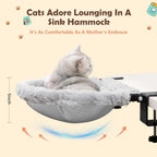 Cat Desk Hammock Bed with Faux Rabbit Fur, 19x15in