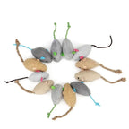 2-Pack Portable Catnip Fake Mice Cat Toys — Soft Simulated Mouse Training Toys for Kittens