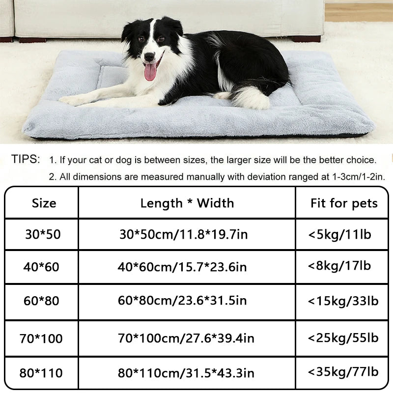 Cotton Plush Dog Bed Mat