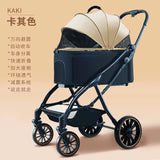 Premium Detachable Pet Stroller Multifunction Separable Carrier Ultra Lightweight One Click Folding Portable Travel Stroller for