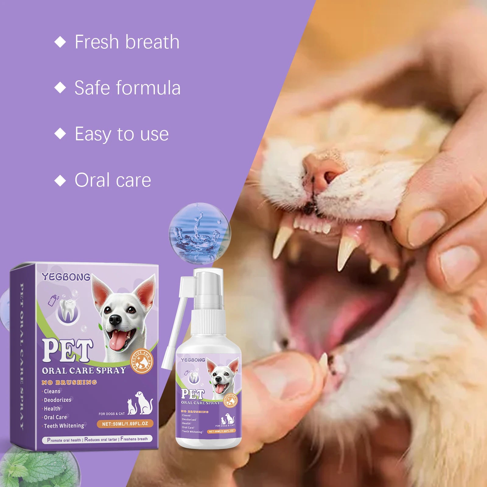 Natural Flea & Tick Repellent Spray for Dogs & Cats — Non-Irritating