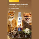 Anti-Tangle Pet Detangler Spray — Hypoallergenic Anti-Static Softener, 80ml