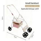 Foldable Lightweight Pet Stroller with Storage Space for Parrots, Dogs & Cats — Portable Outdoor Cart