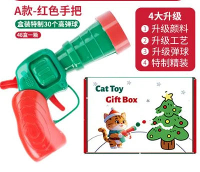 Self-Activating Pom Pom Ball Launcher — Interactive Fetch Toy for Cats