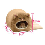 Bear-Shape Plush Hammock Bed — Warm Winter Nest for Hamsters & Small Pets