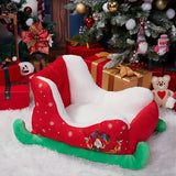 62cm Plush Christmas Sleigh Bed for Dogs & Cats (Washable)