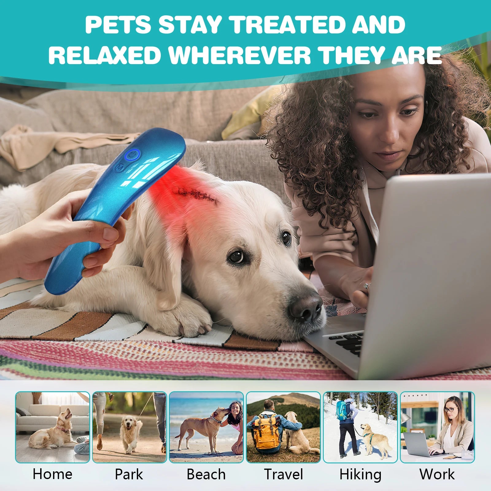 Portable Red Light Laser Therapy Device for Pets