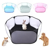 Portable Pet Playpen Tent — Transparent Fold-Flat Exercise Fence