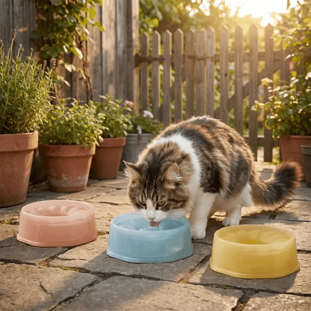 Anti-Splash Floating Dog Water Bowl (Large Capacity, Spill-Proof)