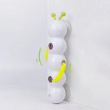 Rechargeable Motion-Activated Caterpillar Cat Teaser with Feather Tail — Intelligent Interactive Toy