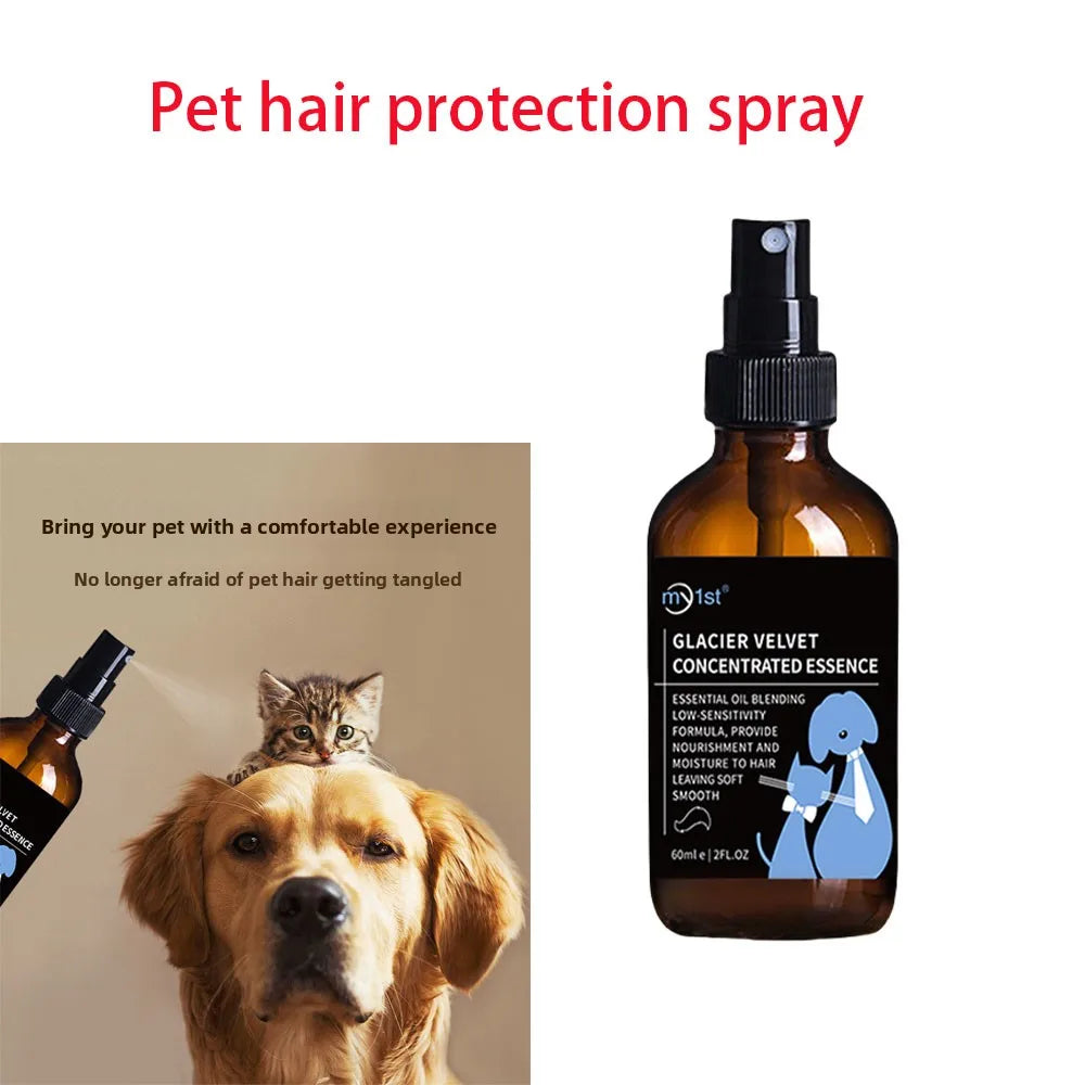 Pet Hair Care Essential Oil Spray (Detangling, Odor Removal, 60ml)