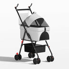 Detachable Lightweight Foldable Pet Cart for Teddy Dogs & Cats — Small Outdoor Going-Out Carrier