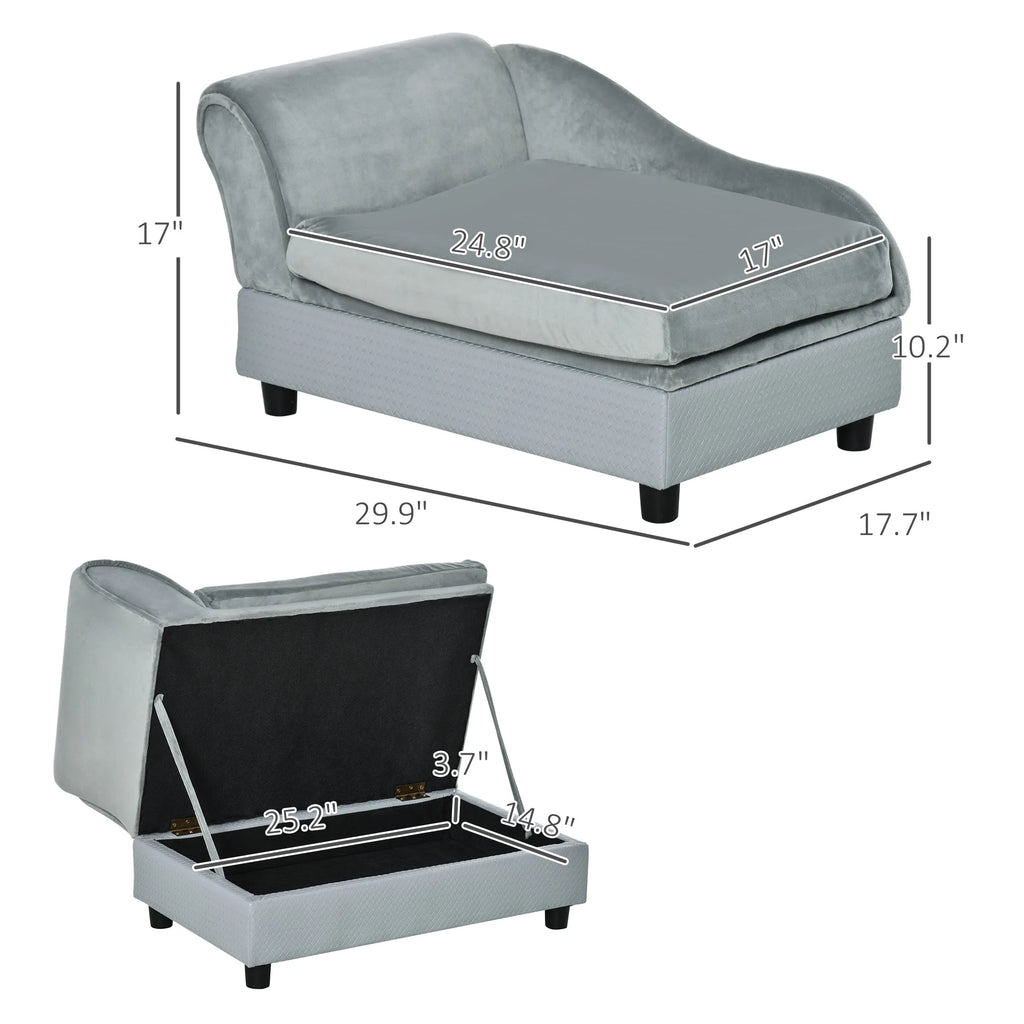 Luxury Dog Sofa Bed with Hidden Storage