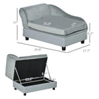 Luxury Dog Sofa Bed with Hidden Storage