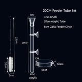 Acrylic Aquarium Shrimp Feeding Dish & Tube (Transparent, Snail & Shrimp)