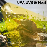 Clamp-On Reptile UVA/UVB Heat Lamp — Adjustable Basking Light for Lizards & Turtles