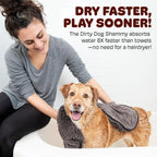 Chenille Pet Absorbent Towel — Quick-Drying Hand-Pocket Design