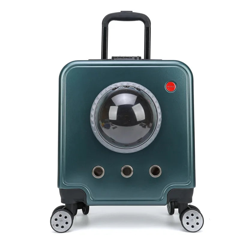 2026 New Pet Outdoor Portable Suitcase Cat Dog Bag, Luggage Compartment, Large Capacity Portable Aviation Suitcase Cat Bag
