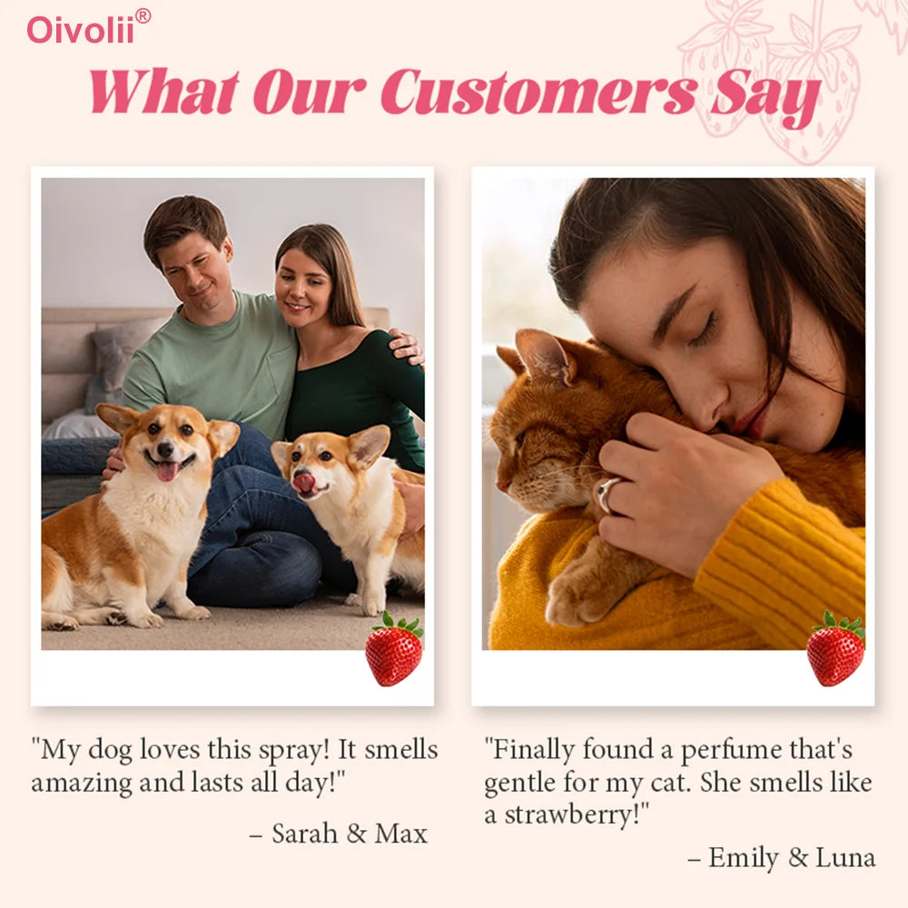 Strawberry Pet Perfume Spray — Long-Lasting, Gentle Daily Fragrance