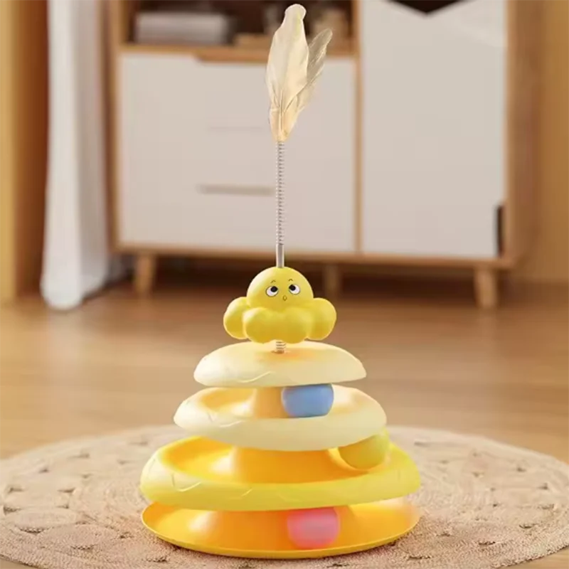 3-Layer Spinning Turntable Cat Toy