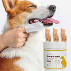 Disposable Pet Hygiene Finger Wipes — Oral, Ear & Eye Cleaning, 50-Count