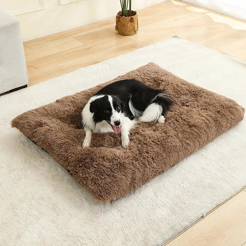 Long Plush Pet Cushion Bed
