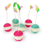 Sisal Feather Scratching Ball — Interactive Toy for Kittens