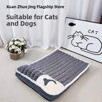 Faux Fur Pet Bed Mat with Detachable Washable Cover