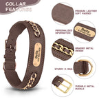 Custom Engraved Leather Dog Collar