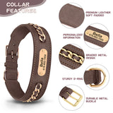 Custom Engraved Leather Dog Collar
