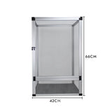 Front-Opening Reptile Terrarium — Tall Metal Mesh Door Enclosure