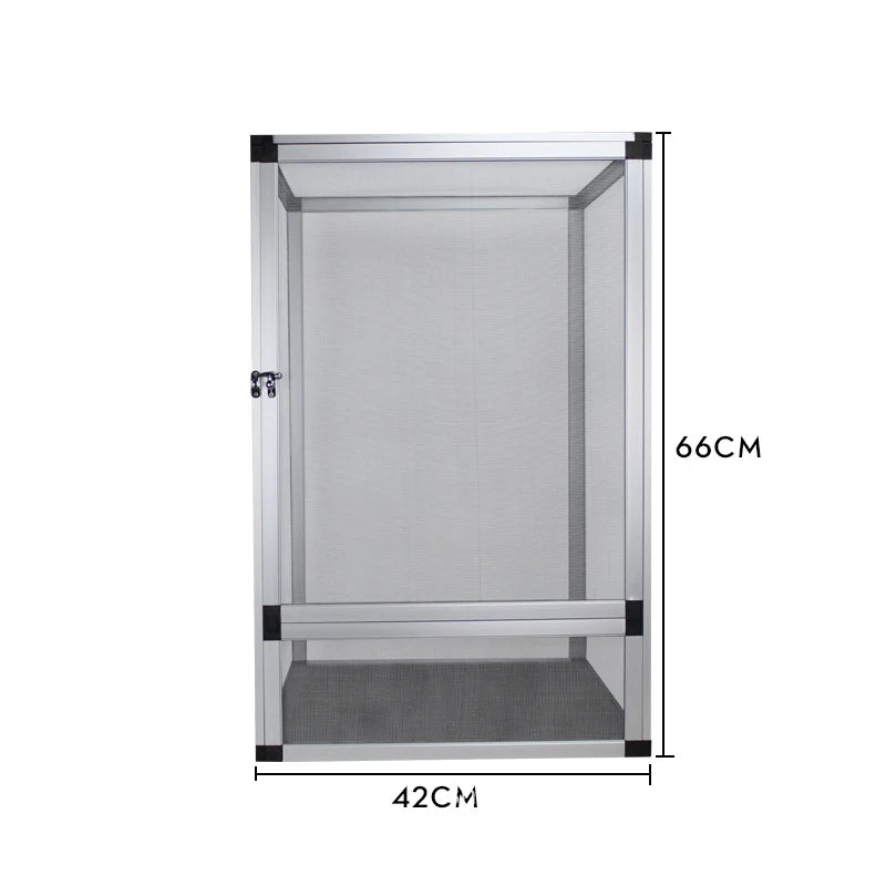 Front-Opening Reptile Terrarium — Tall Metal Mesh Door Enclosure