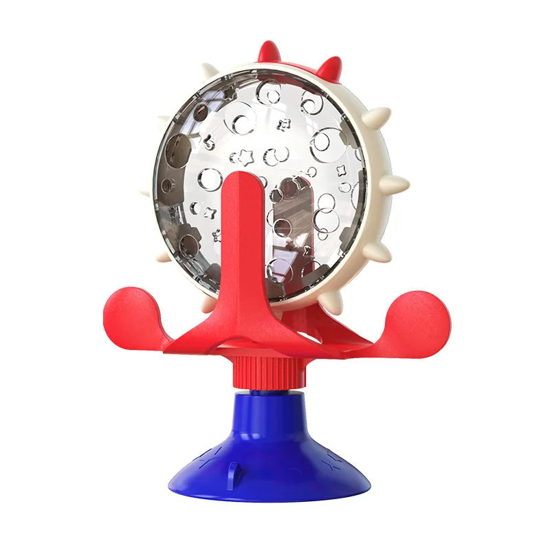 Cat Treat Wheel Puzzle Feeder — Interactive Slow Feeder for Mental Stimulation