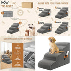 Non-Slip Waterproof Pet Stairs Ramp for Beds & Couches