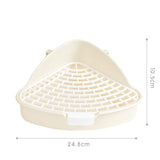 Rabbit Corner Litter Box — Compact Potty Trainer for Small Pets