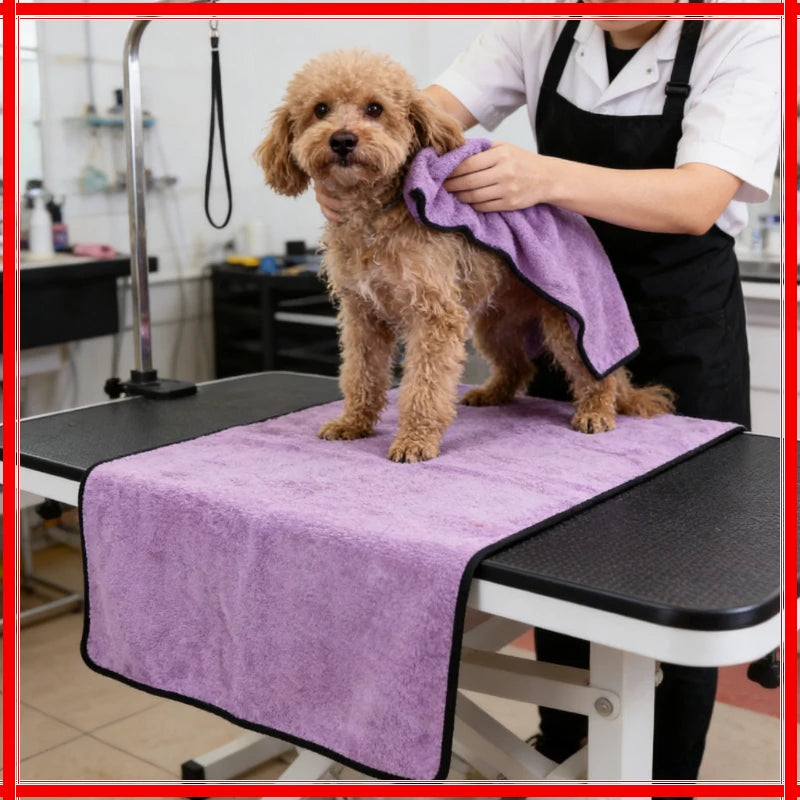 Ultra-Fine Fiber Pet Towel — Super Absorbent Quick-Dry, 3 Sizes