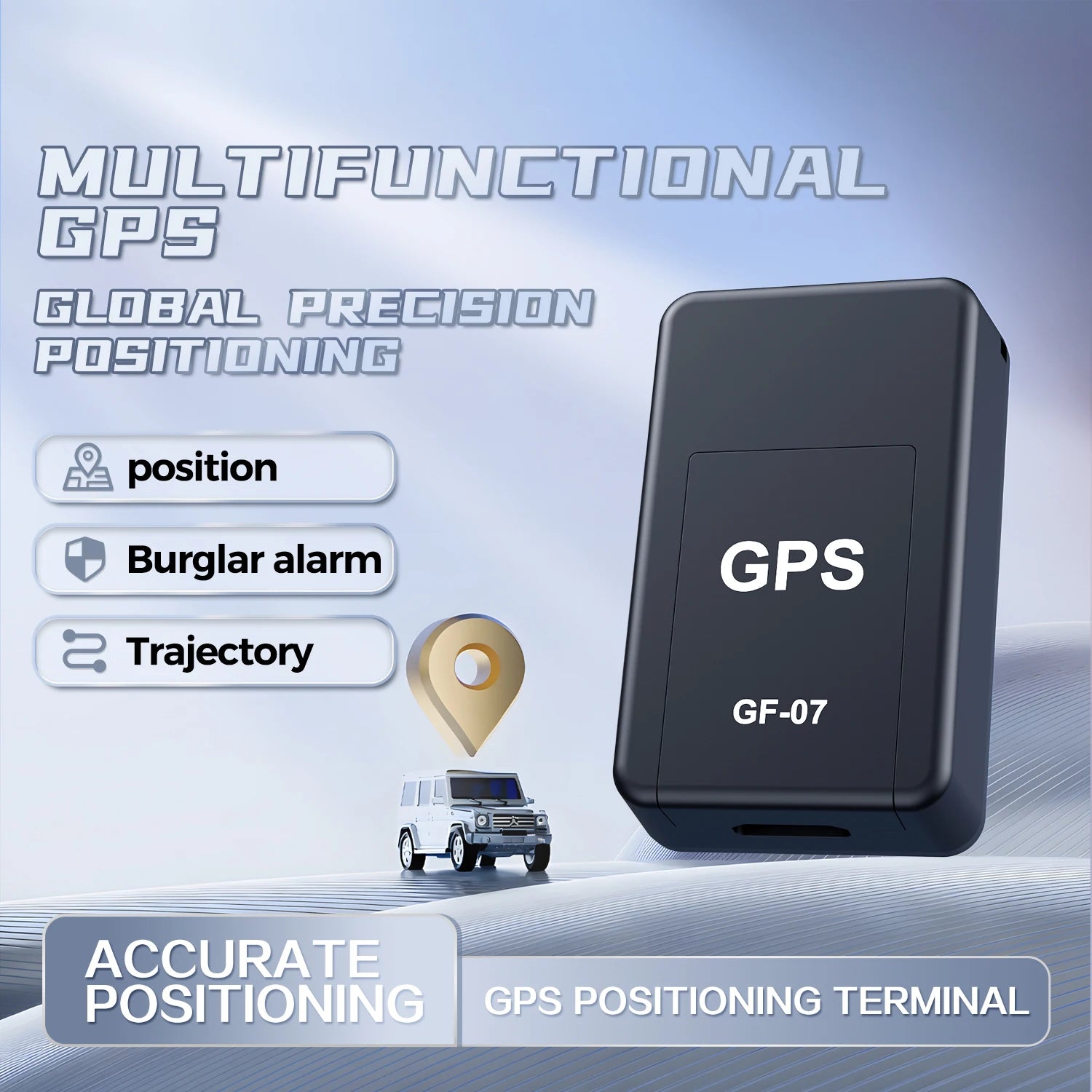 Mini Magnetic GPS Tracker with Geo-Fence for Cars & Pets