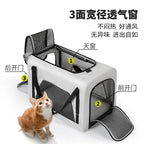 Portable Lightweight Foldable Pet Hand Cart for Small Dogs, Cats & Teddy Breeds