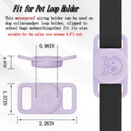 Waterproof AirTag Collar Holder 2-Pack - Hidden Loop Design for Dogs