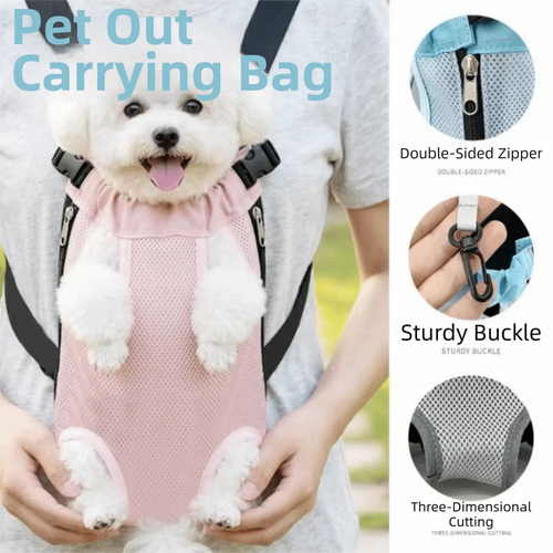 Breathable Mesh Pet Front Carrier Backpack (Double Shoulder)