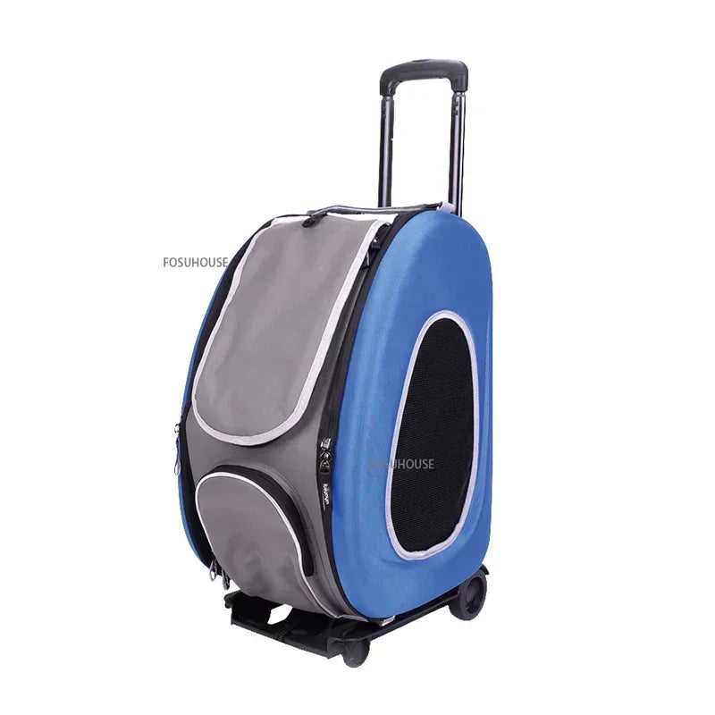Large-Capacity Foldable Pet Carrier Trolley for Dogs & Cats — Lightweight Portable Outdoor Shopping & Travel