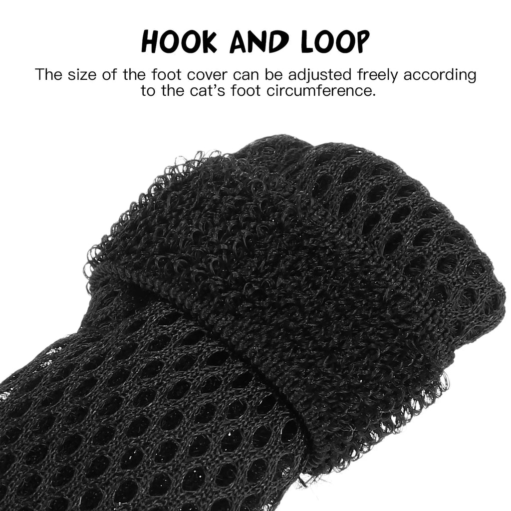 Adjustable Cat Paw Protective Booties — Anti-Scratch Covers for Grooming & Vet Visits