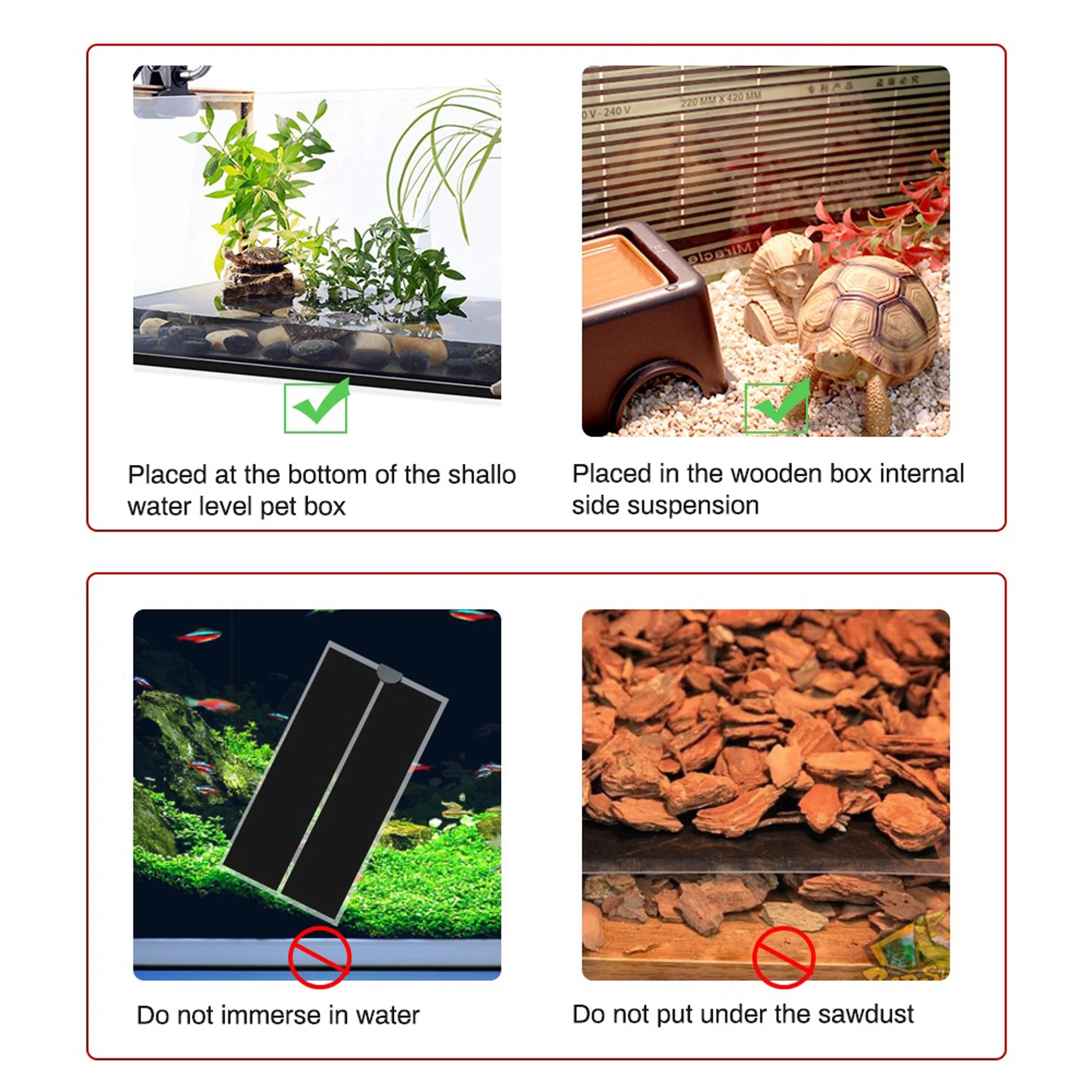 Adjustable Reptile Heating Mat — Far-Infrared Pad, 5W-45W, Temp Controlled