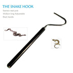 Retractable Snake Hook — Stainless Steel Handling Tool for Reptile Keepers